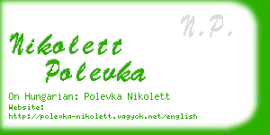 nikolett polevka business card